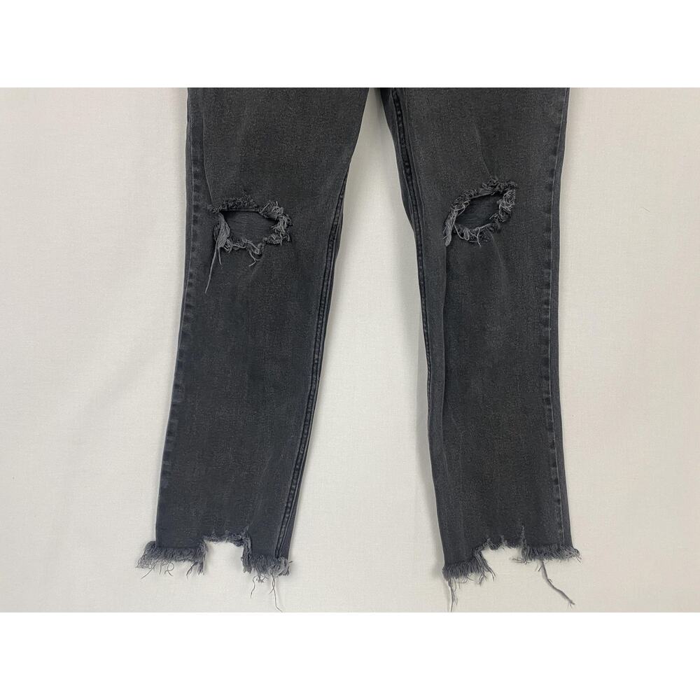 Abercrombie & Fitch Ankle Straight Ultra High Rise Jeans Womens 8/29 Black 28x26 - Picture 3 of 13